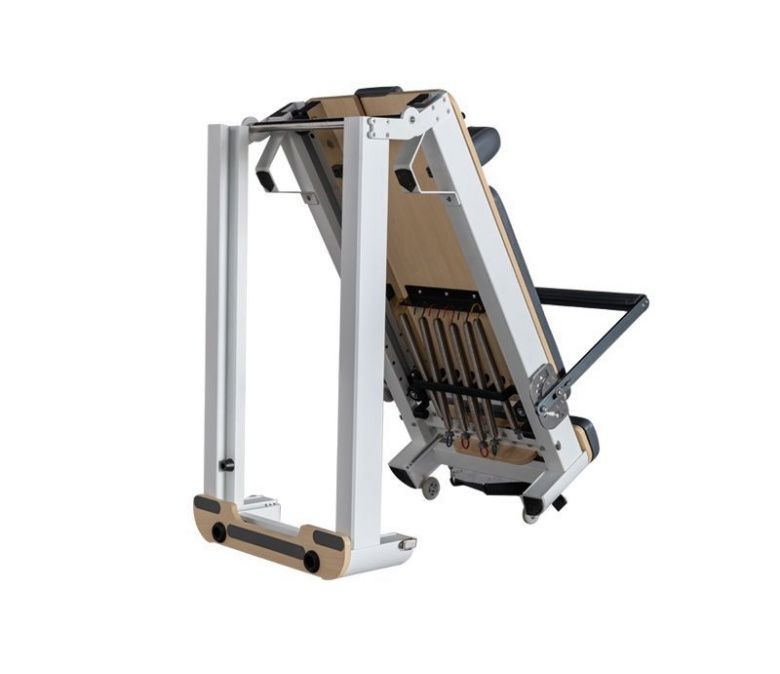 Reformador de pilates plegable de aluminio blanco en venta