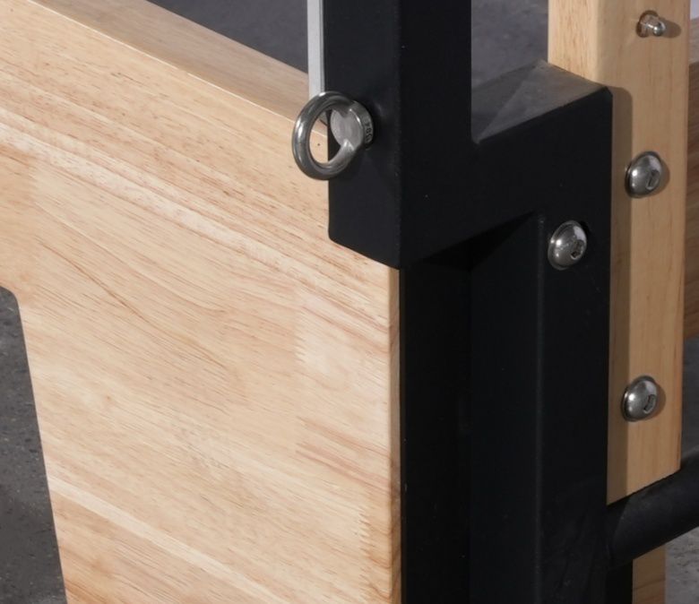 Reformador de pilates de madera de roble de lujo con medio trapecio