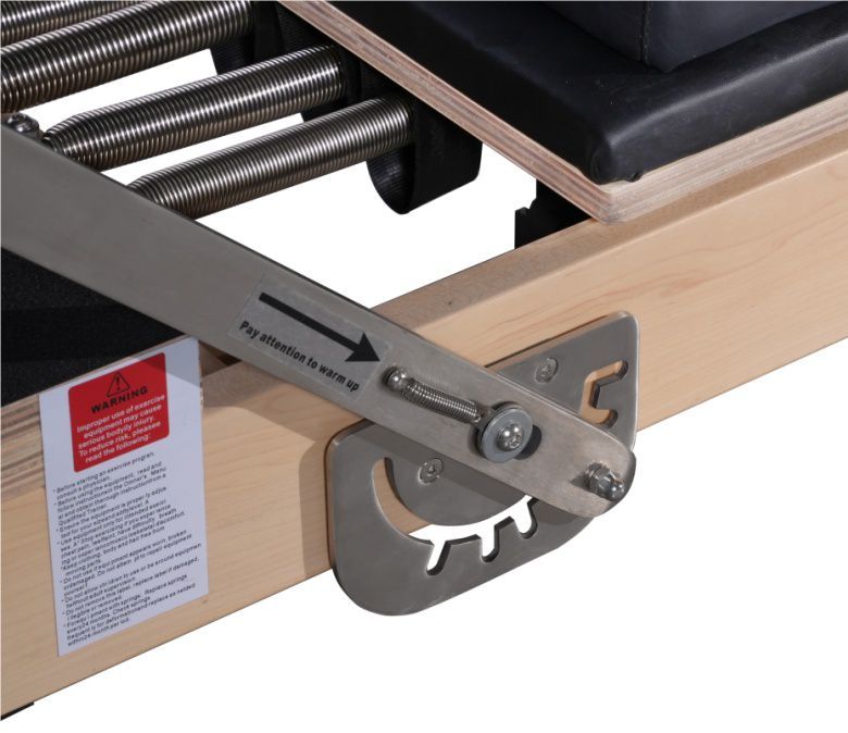 Reformador de pilates plegable de arce (altura de pierna ajustable)