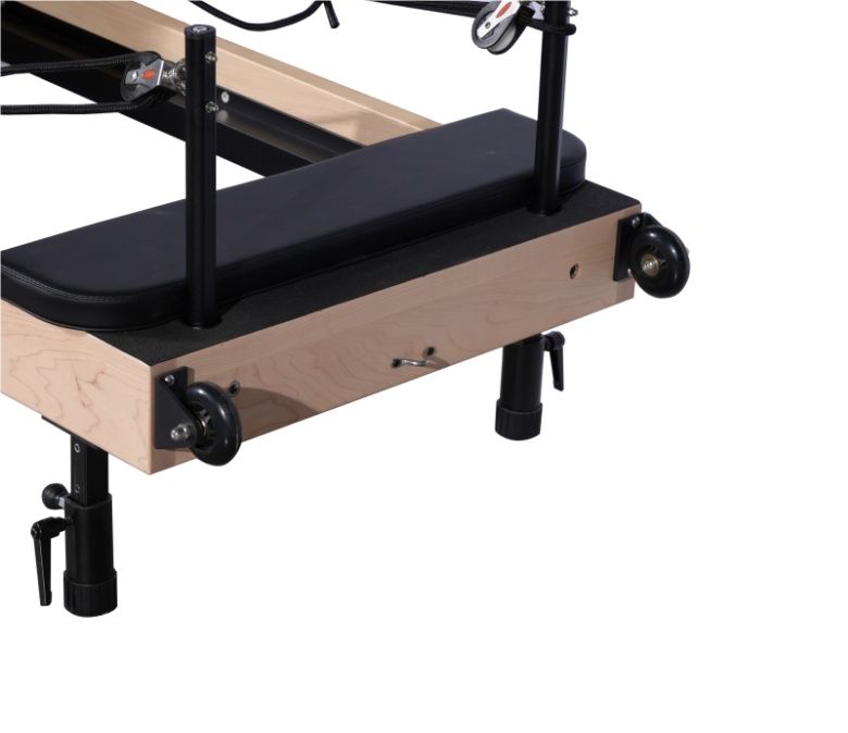 Reformador de pilates plegable de arce (altura de pierna ajustable)