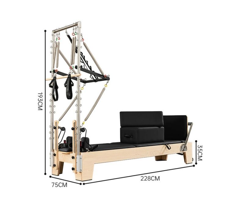 Studio Pilates Maple Reformer Con Medio Trapecio