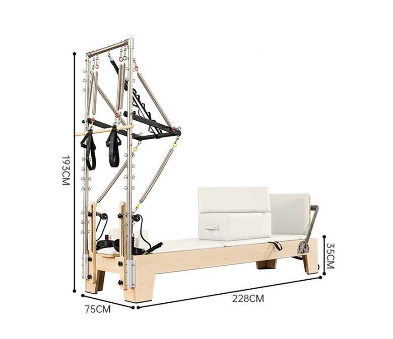 Studio Pilates Maple Reformer Con Medio Trapecio