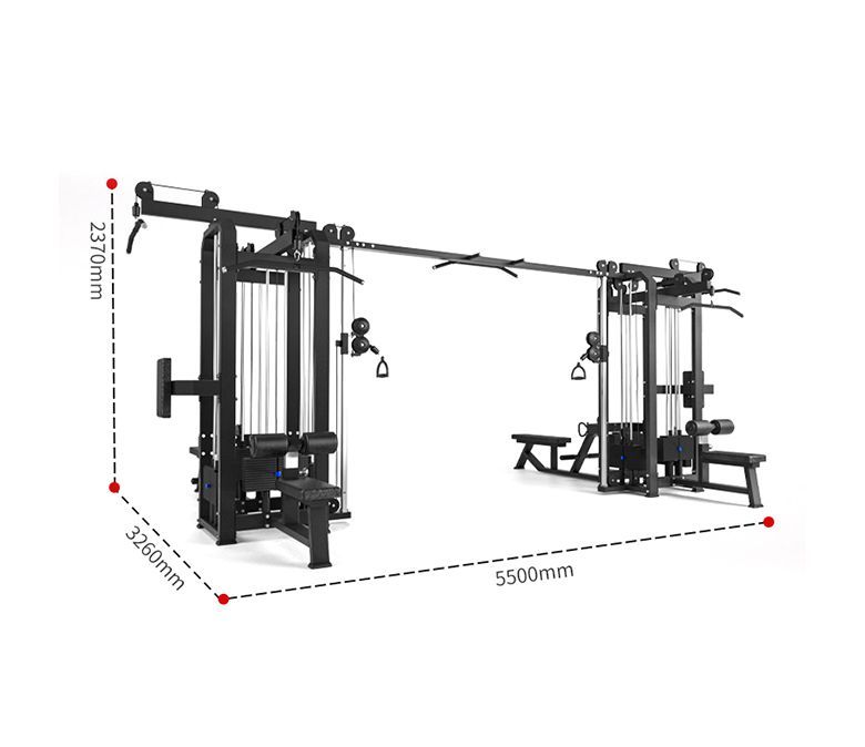 Equipo de gimnasio de Multi Jungle 8 Stations Machine