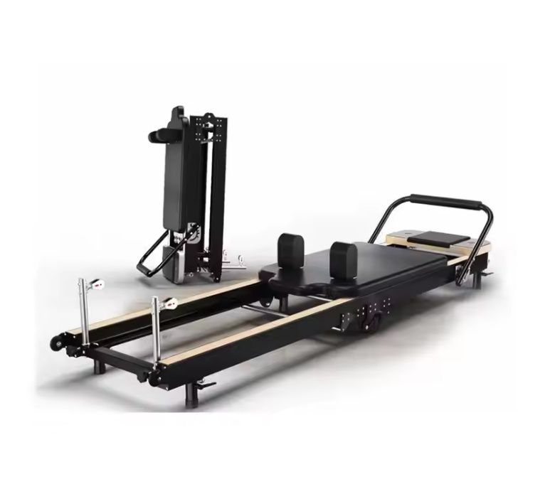 Reformador de pilates plegable de arce (altura de pierna ajustable)