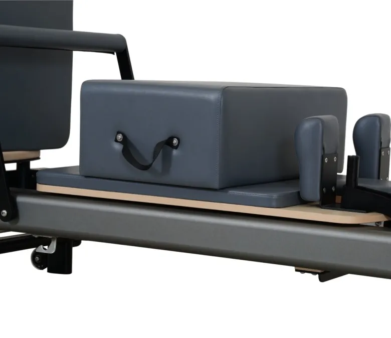 Cama reformadora de aluminio anodizado de gunmetal gris pilates