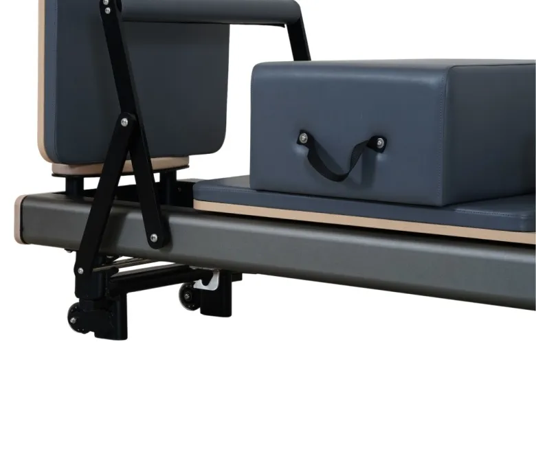 Cama reformadora de aluminio anodizado de gunmetal gris pilates