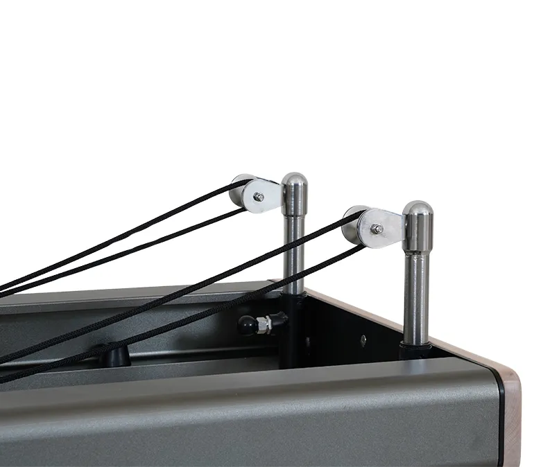 Cama reformadora de aluminio anodizado de gunmetal gris pilates