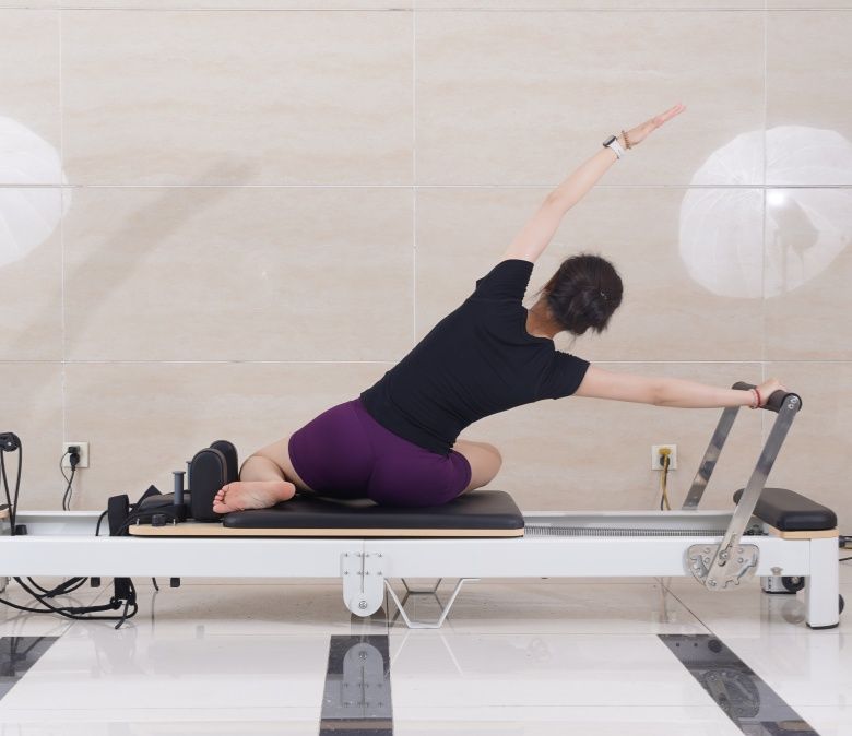 Reformador De Pilates Plegable De Aluminio Blanco En Venta