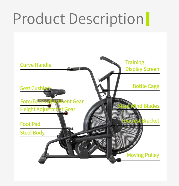 Bicicleta de resistencia al viento aeróbico aeróbico
