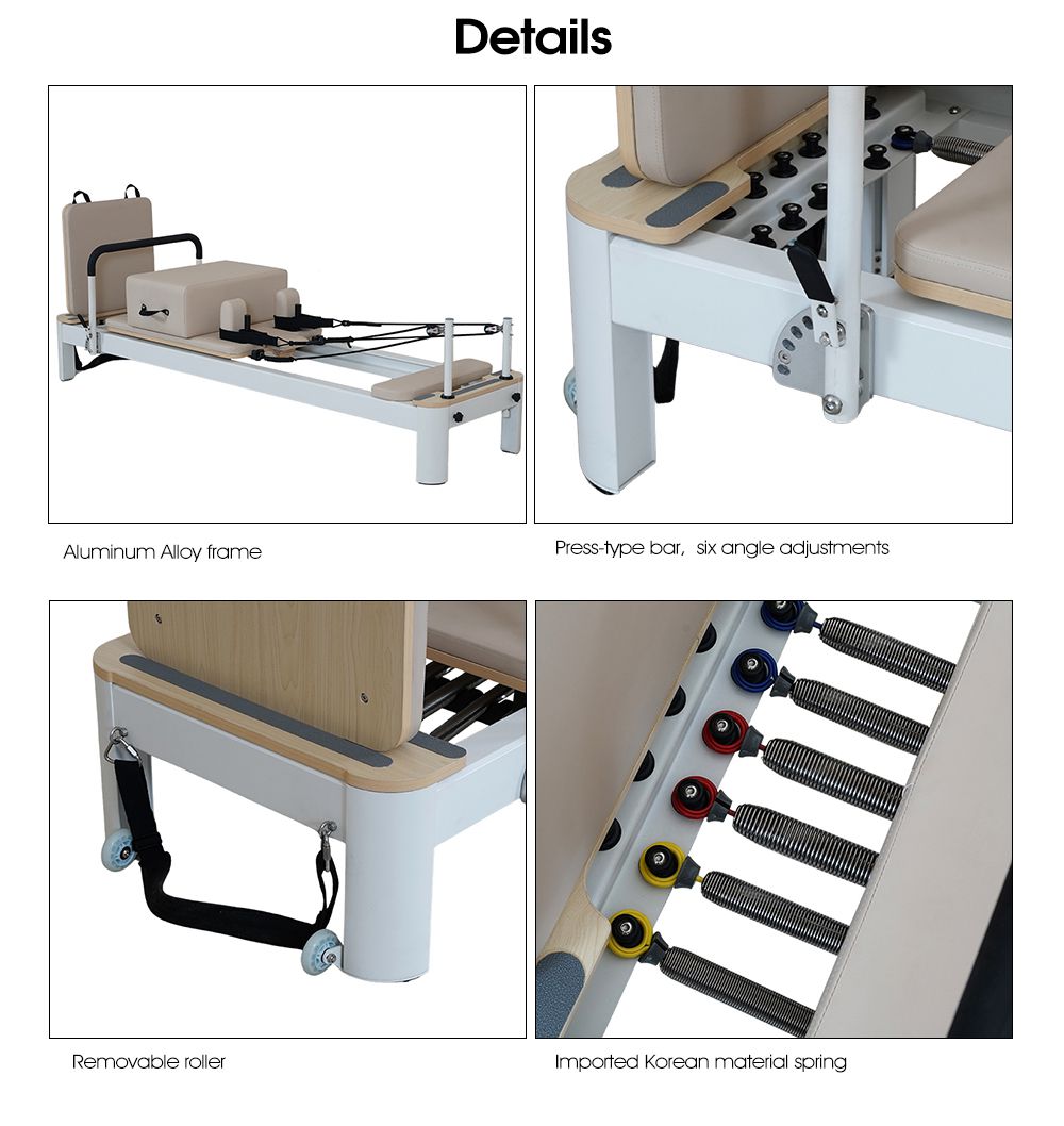 Estudio Aleación de aluminio Pilates Reformer Machine 4.0