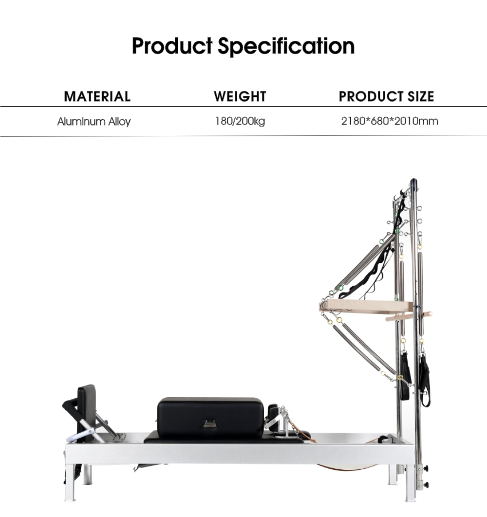 Reformador clásico de Pilates con torre