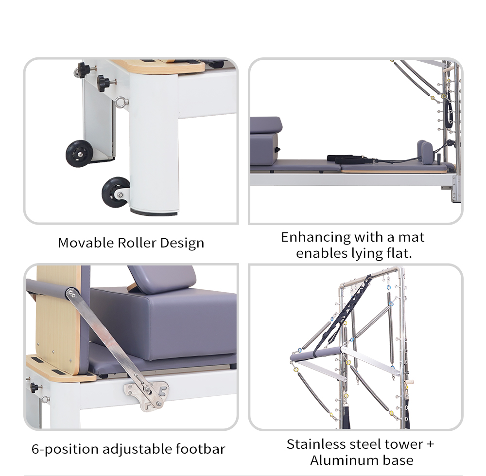 Aleación De Aluminio Reformador De Pilates Semi Elevado